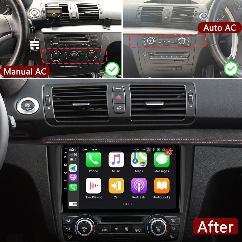 Idoing 9inch Android 14 Radio Head Unit For BMW 1 Series E81 E82 2004-2012