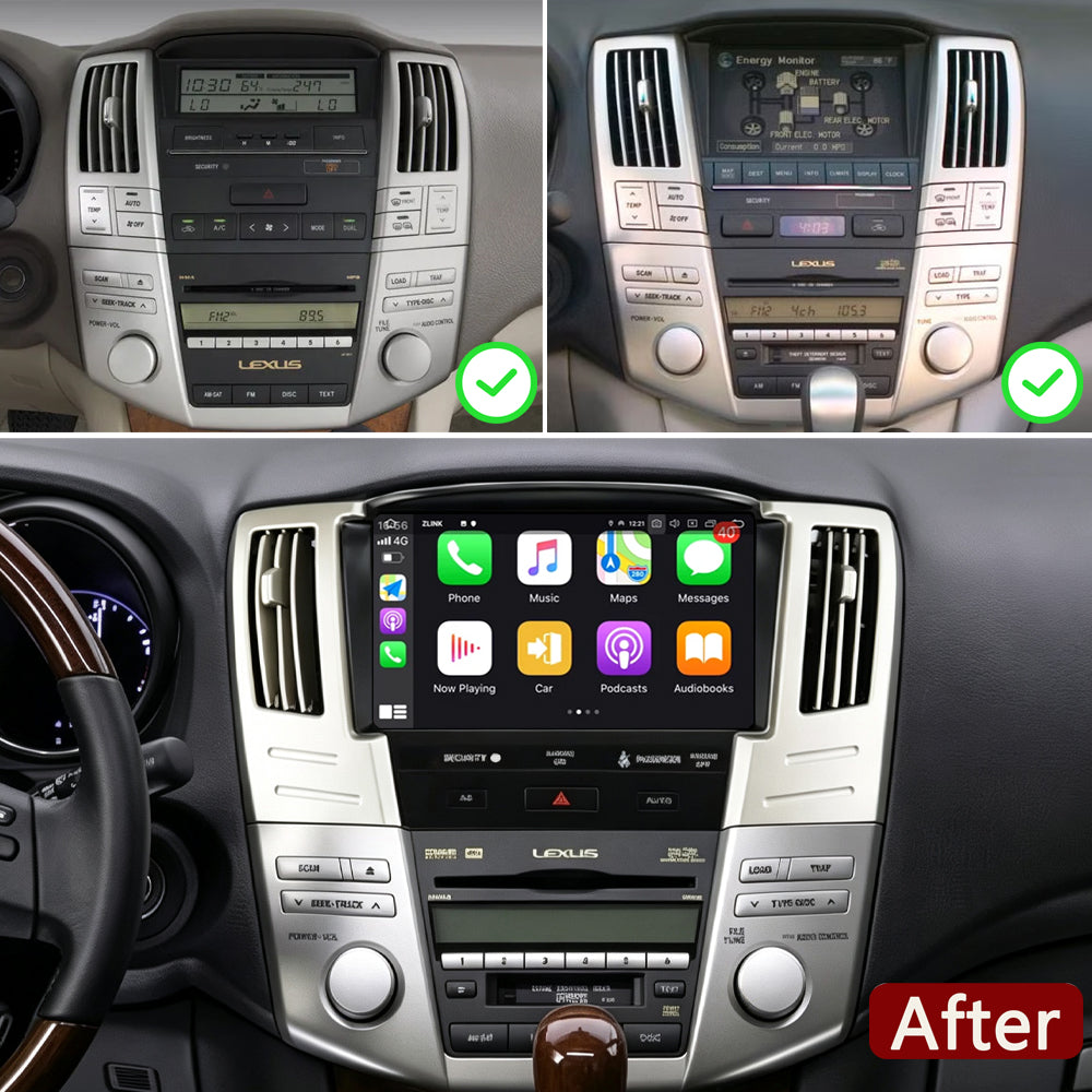 Idoing 9inch Android 14 Radio Head Unit For Lexus RX300 RX330 RX350 2003-2009