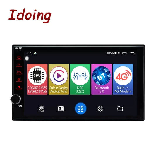 Idoing 7inch Android Radio Head Unit 2 Din 4GB+64GB For Nissan Almera Qashqai Juke Toyota Volkswagen Mazda Kia VW Peugeot LADA