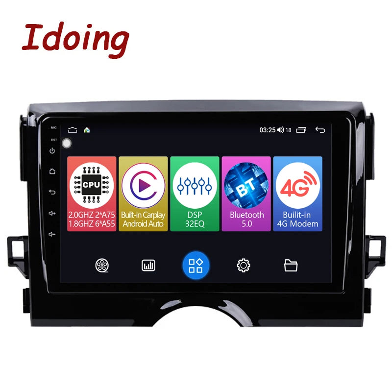 Idoing 9inch Android 12 Radio Head Unit For Toyota Reiz Mark X 2011-2016