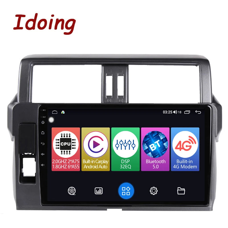 Idoing 9inch Android 12 Radio Head Unit For Toyota Land Cruiser Prado 150 2013-2017