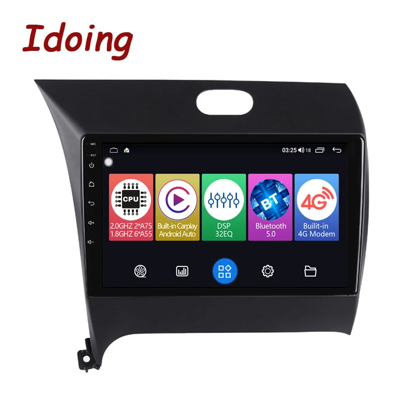 Idoing 9inch Android 12 Radio Head Unit For KIA K2 Cerato 2 Forte 2012-2018