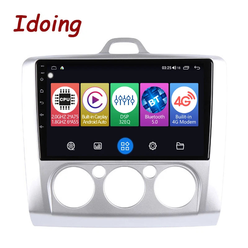 Idoing 9inch Android 12 Radio Head Unit For Ford Focus 2 3 Mk2/Mk3 200