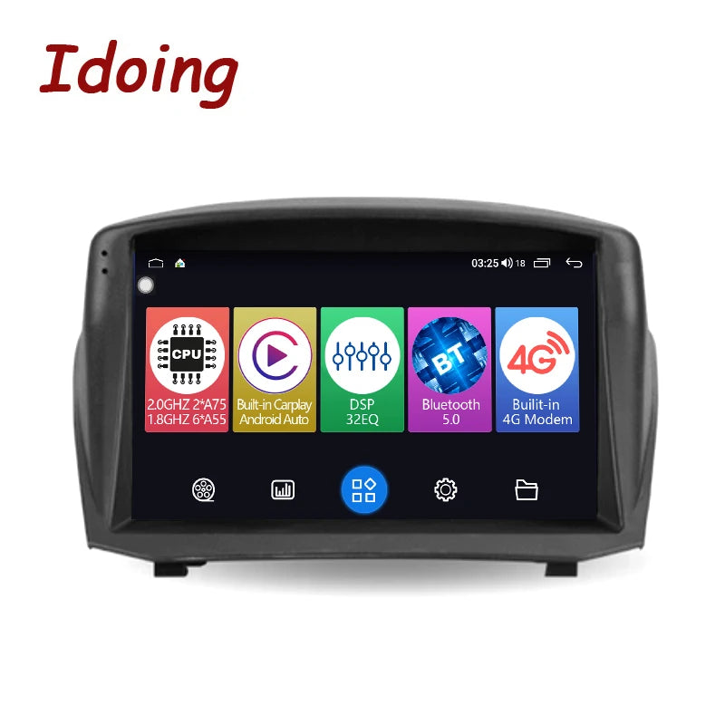 Idoing 9inch Android 12 Radio Head Unit For Ford Fiesta Mk 6 2008-2019