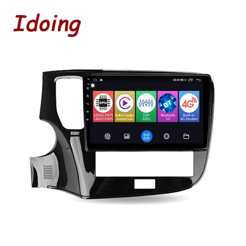 Idoing 10.2inch Android 12 Radio Head Unit For Mitsubishi Outlander 3 III GF0W GF0W GG0W 2018-2021