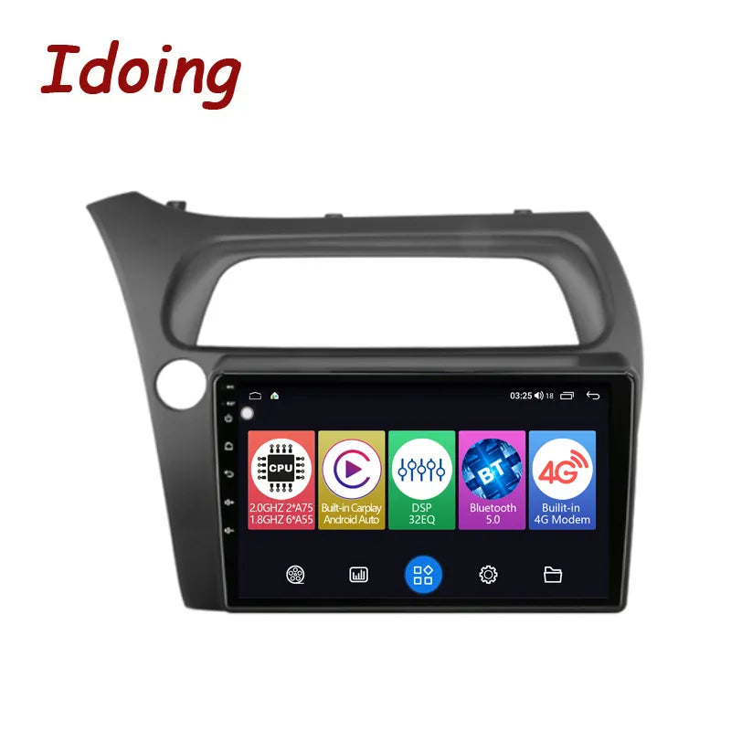 Idoing 9inch Android 12 Radio Head Unit For Honda Civic Hatchback 2006-2012