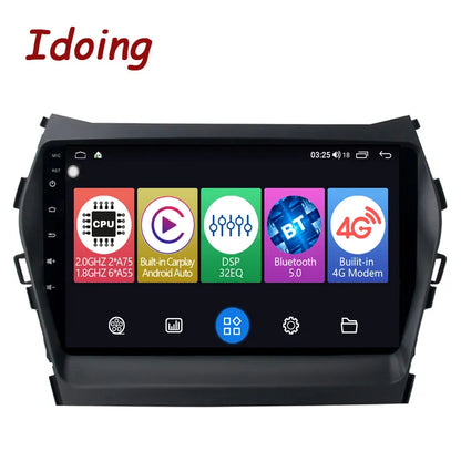 Idoing 9inch Android 12 Radio Head Unit For Hyundai Santa Fe 2013-2017