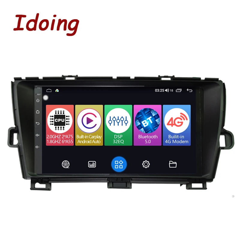 Idoing 9inch Android 12 Radio Head Unit For Toyota Prius XW30 2009-2015