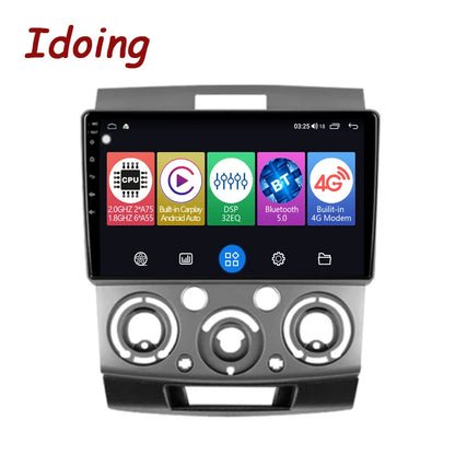 Idoing 9inch Android 12 Radio Head Unit For Ford Ranger 2 Everest 2 For Mazda BT-50 J97M 2006-2011