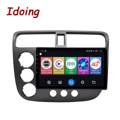 Idoing 9inch Android 12 Radio Head Unit For Honda Civic IX 7 2000-2006