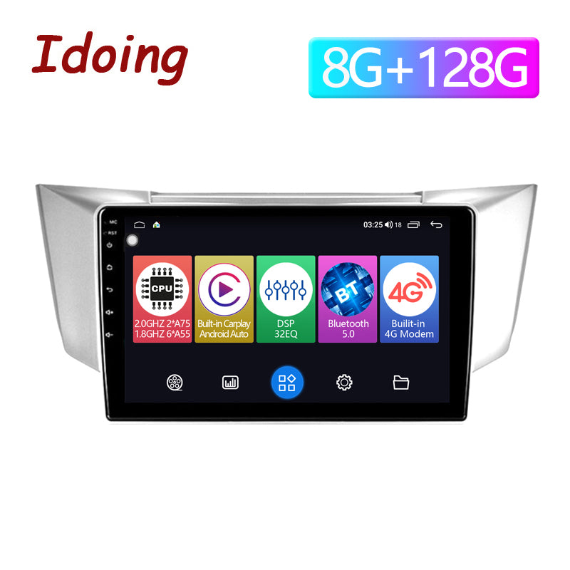 Idoing 9inch Android 12 Radio Head Unit For Lexus RX300 RX330 RX400H Toyota harrier 2003-2009