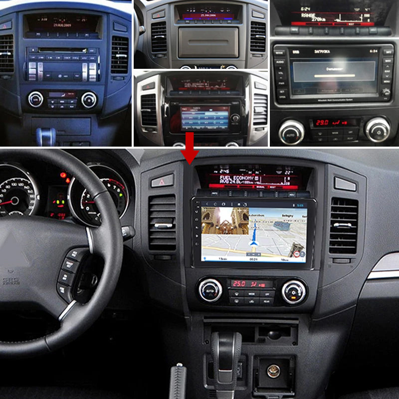 Idoing 9inch Android 12 Radio Head Unit For Mitsubishi Pajero V97 93 2006-2012