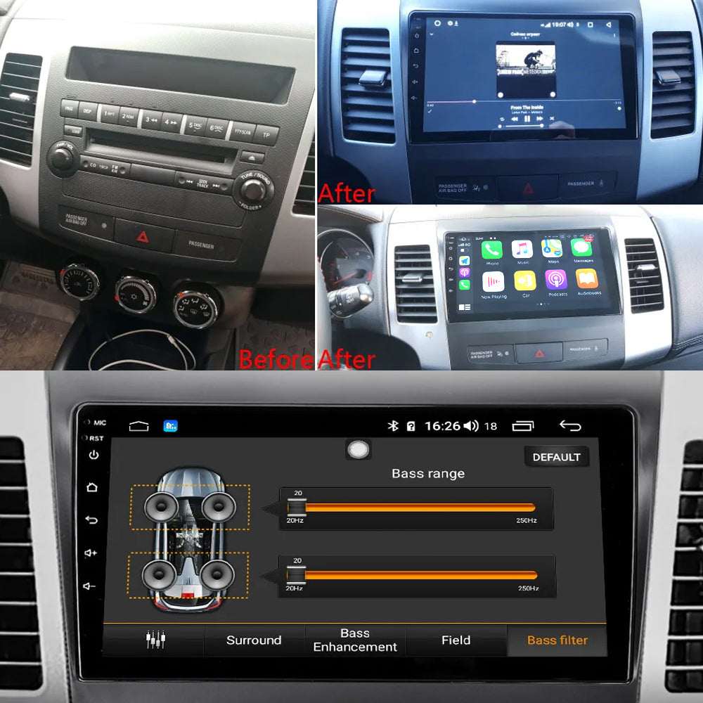 Idoing 9inch Android 12 Radio Head Unit For Mitsubishi Outlander xl 2 2006-2012