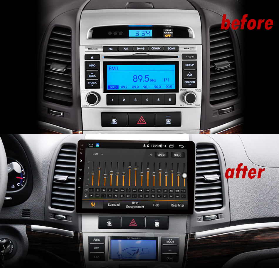 Idoing 9inch Android 12 Radio Head Unit For Hyundai Santa Fe 2006-2012