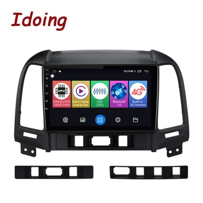 Idoing 9inch Android 12 Radio Head Unit For Hyundai Santa Fe 2006-2012