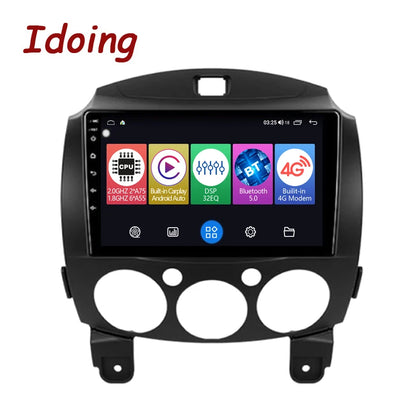 Idoing 9inch Android 12 Radio Head Unit For Mazda 2 DE 2007-2014