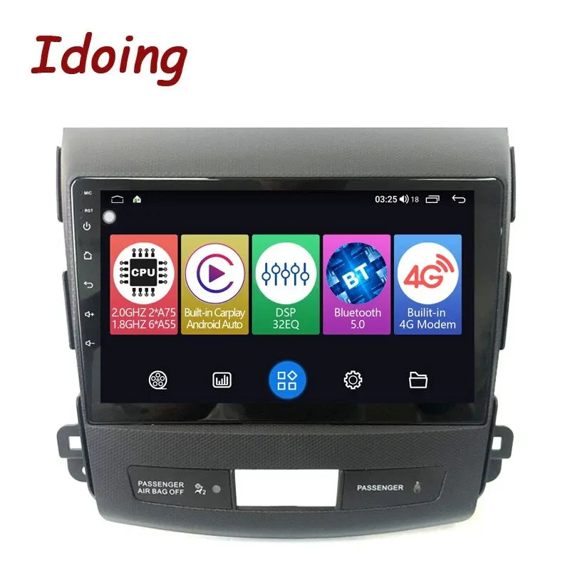 Idoing 9inch Android 12 Radio Head Unit For Mitsubishi Outlander xl 2 2006-2012