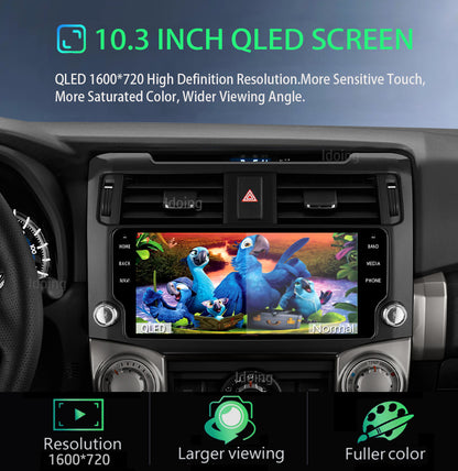 Idoing 10.3inch Android 13 Radio Head Unit Qualcomm Chip 8GB+128GB For Toyota 4Runner 2010-2021