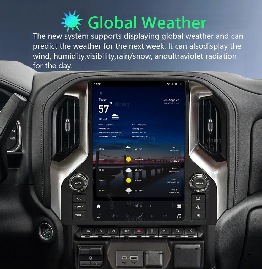 Idoing 12.95inch Android Radio Head Unit For Chery Chevrolet Silverado GMC Sierra 2019-2023