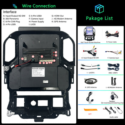 Idoing 15.6inch Android 13 Radio Head Unit For Chery Chevrolet Silverado GMC Sierra 2019-2023