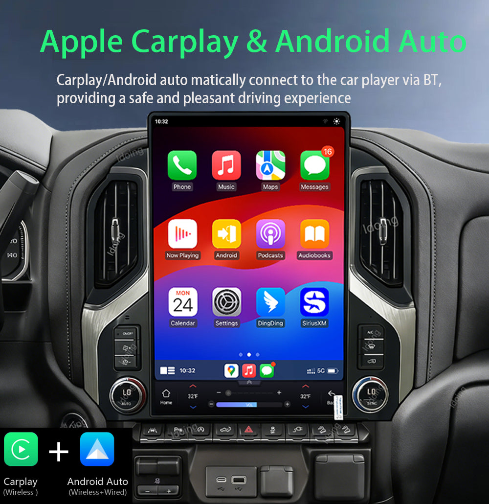 Idoing 15.6inch Android 13 Radio Head Unit For Chery Chevrolet Silverado GMC Sierra 2019-2023