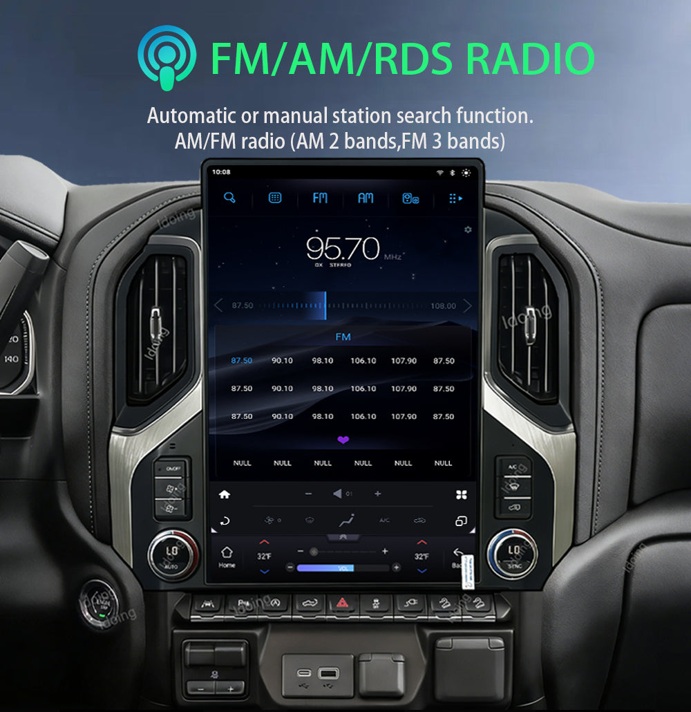 Idoing 15.6inch Android 13 Radio Head Unit For Chery Chevrolet Silverado GMC Sierra 2019-2023