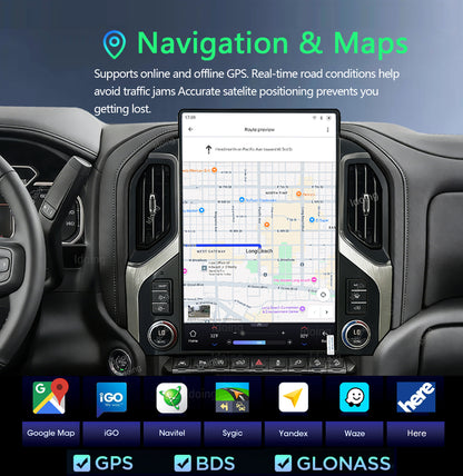 Idoing 15.6inch Android 13 Radio Head Unit For Chery Chevrolet Silverado GMC Sierra 2019-2023