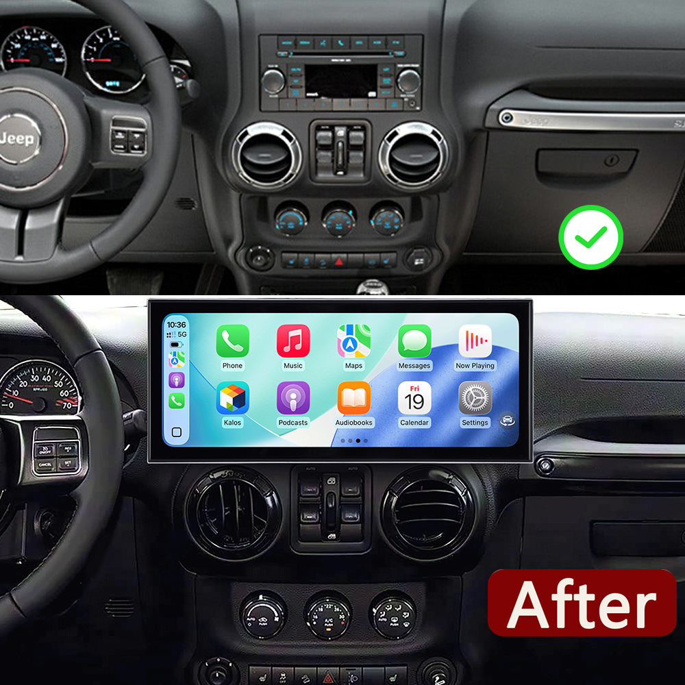Idoing 12.3inch Android 13 Radio Head Unit 6GB+128GB For Jeep Wrangler 2010-2018