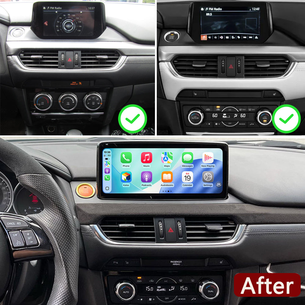Idoing 12.3inch Android Radio Head Unit 4GB+128GB For Mazda 6 2013-2018