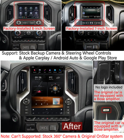 Idoing 12.95inch Android Radio Head Unit For Chery Chevrolet Silverado GMC Sierra 2019-2023