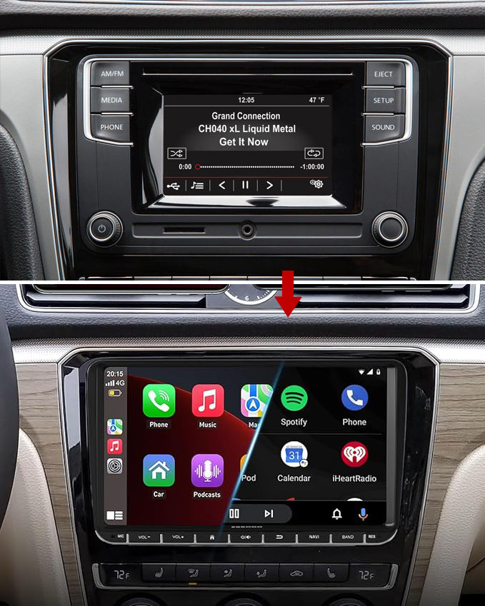 Idoing 9inch Android 13 Radio Head Unit For VW Golf Polo Passat Touran Skoda Seat