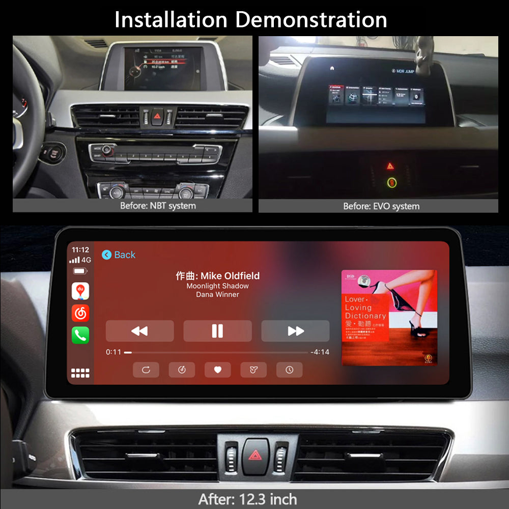 Idoing 12.3 inch Android 13 Qualcomm Chip Car Radio For BMW X1 F48 X2 F49 (2016- 2017) NBT & 2018 -2020 EVO 8G+128G