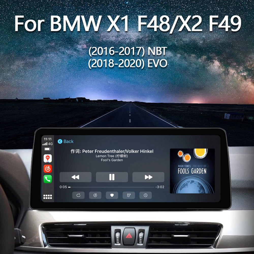 Idoing 12.3 inch Android 13 Qualcomm Chip Car Radio For BMW X1 F48 X2 F49 (2016- 2017) NBT & 2018 -2020 EVO 8G+128G