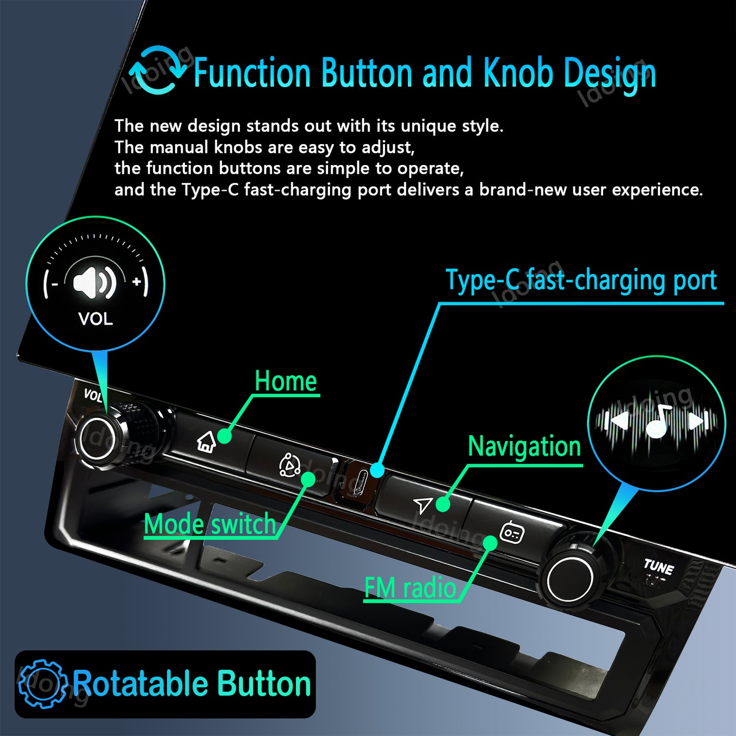 Idoing 11.5 inch Android 13 Radio Head Unit 6GB+128GB For Toyota Tacoma Hilux 2005-2015