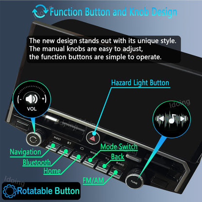 Idoing 12.3inch Android 13 Radio Head Unit 6GB+128GB For Toyota 4Runner 2010-2023