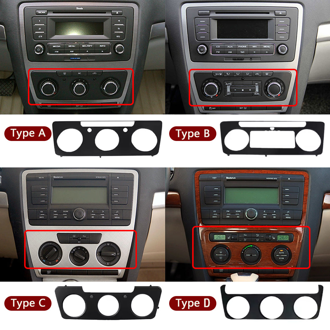 Idoing 10.2inch Android 12 Radio Head Unit For Skoda Octavia 2007-2014