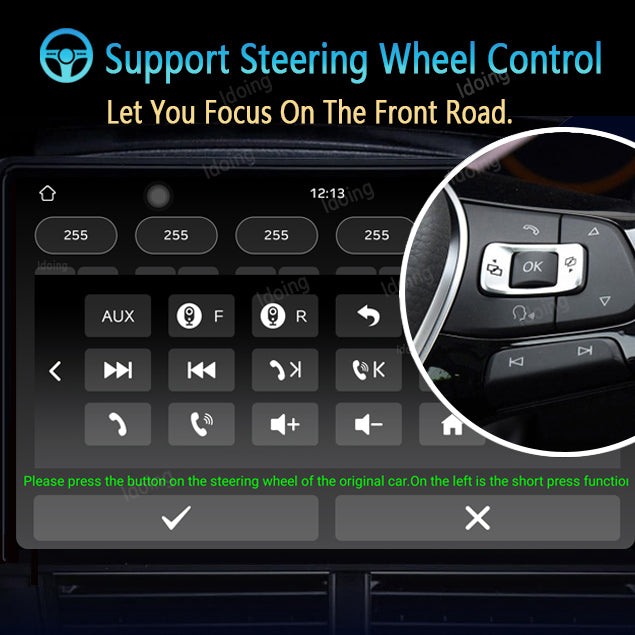 Idoing 11.5 inch Android 13 Radio Head Unit For Subaru Toyota Nissan Hyundai Ford Volkswagen Mazda Kia Universal Car Radio