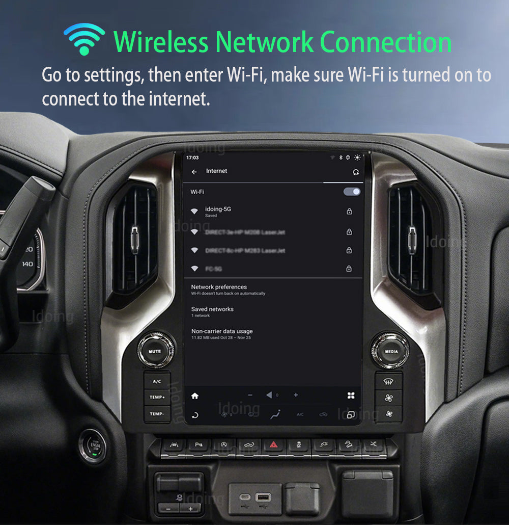 Idoing 12.95inch Android Radio Head Unit For Chery Chevrolet Silverado GMC Sierra 2019-2023