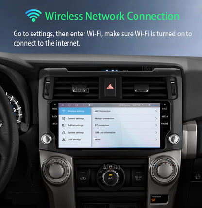 Idoing 10.3inch Android 13 Radio Head Unit Qualcomm Chip 8GB+128GB For Toyota 4Runner 2010-2021