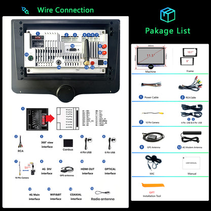 Idoing 11.5 inch Android 13 Qualcomm Chip Radio Head Unit For Subaru Toyota Nissan Hyundai Ford Volkswagen Mazda Kia Universal Car Radio